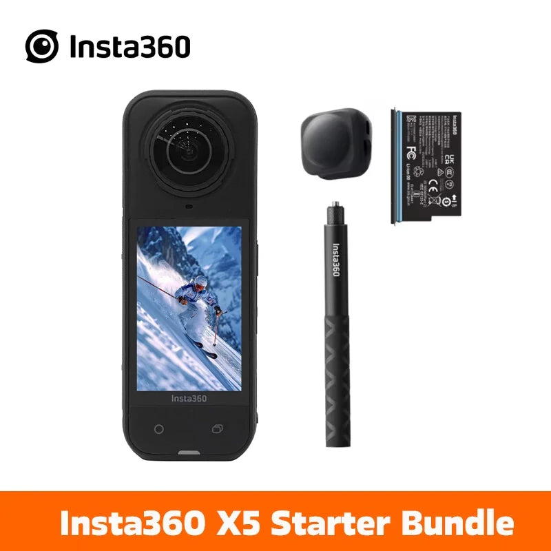 Insta360 action camera X5 New 8K 30fps Interchangeable lens Triple chip upper low light minutes autonomy Insta X5