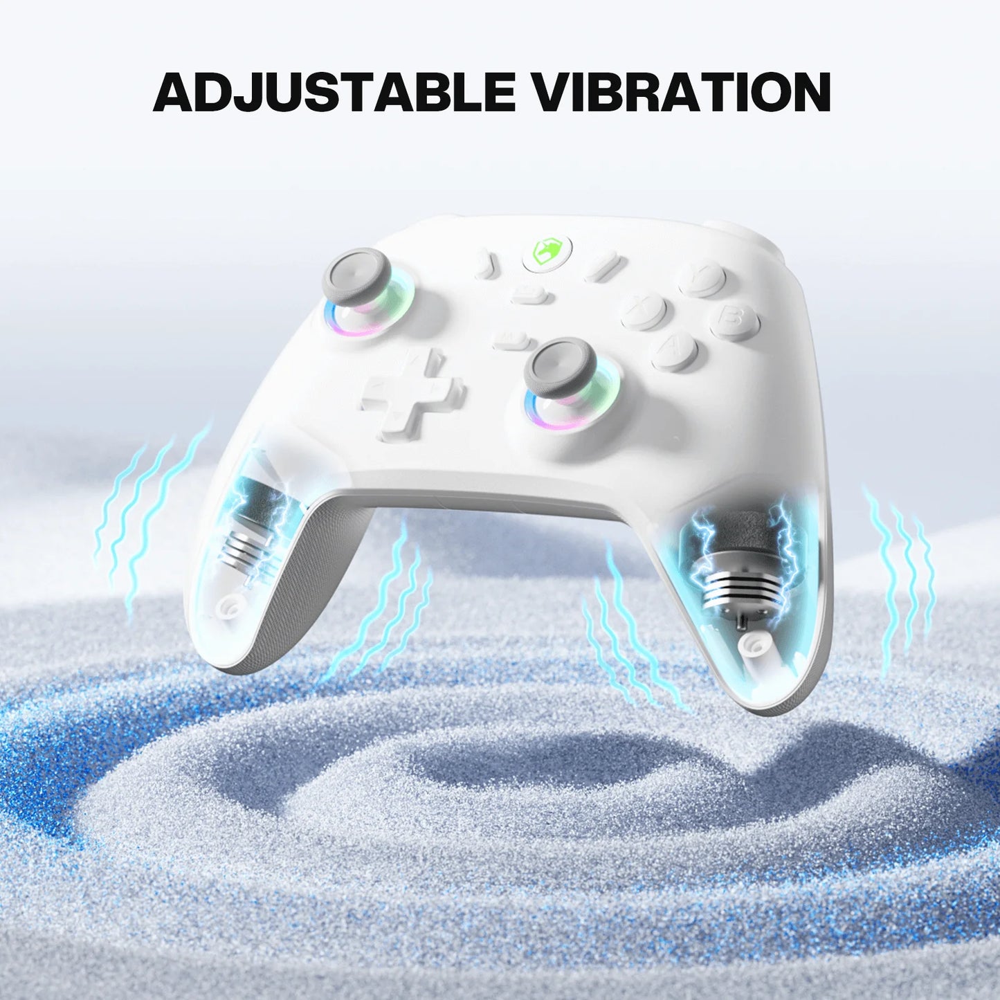 ECHTPower Wireless PC Gaming Controller White Switch Joypad Support Android iOS