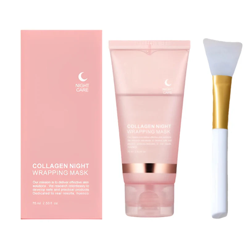 5PC Korean Collagen Wrapping Peel Off Facial Mask Elasticity Hydration Reduces Sagging Dullness Hydrolyzed Collagen Skin Care
