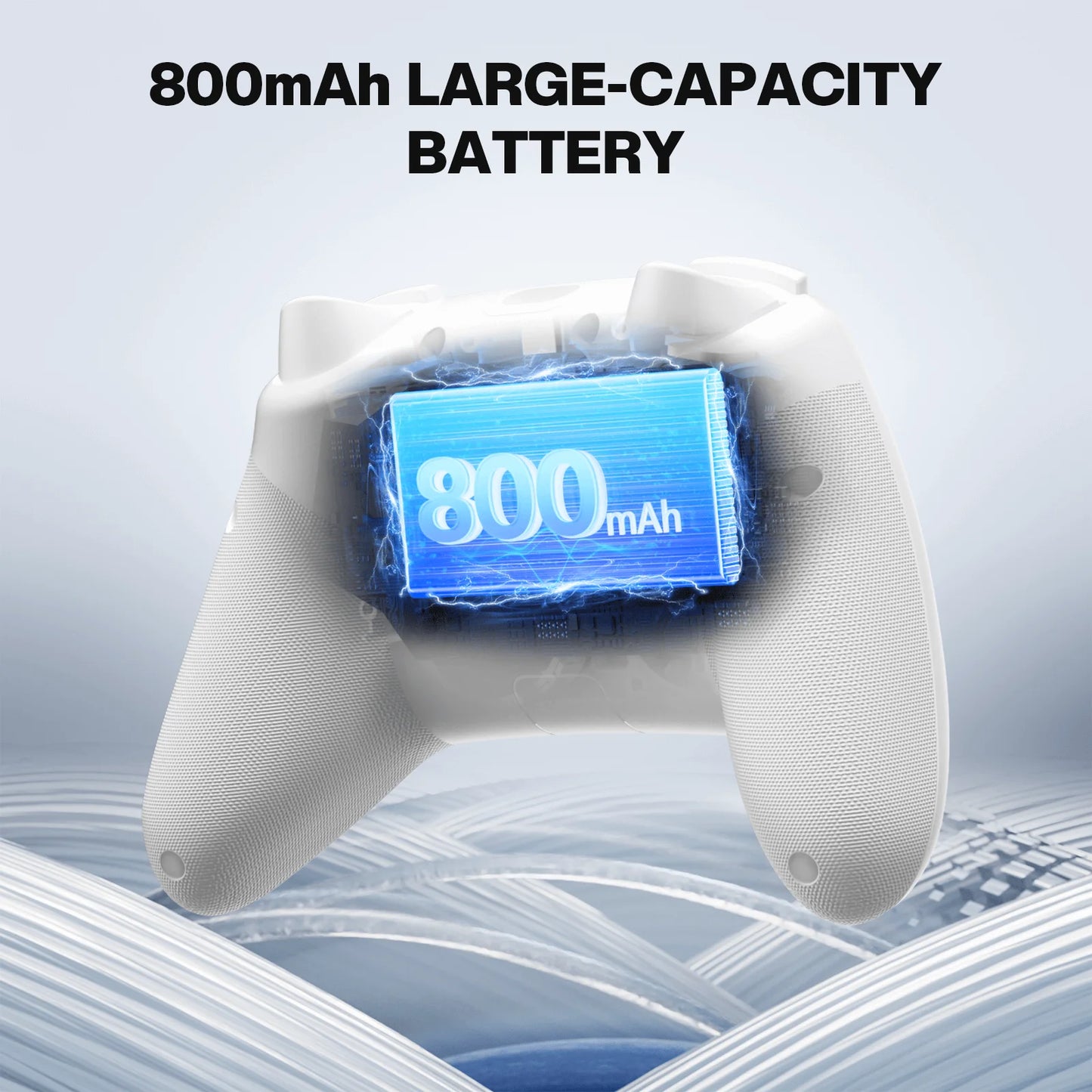ECHTPower Wireless PC Gaming Controller White Switch Joypad Support Android iOS