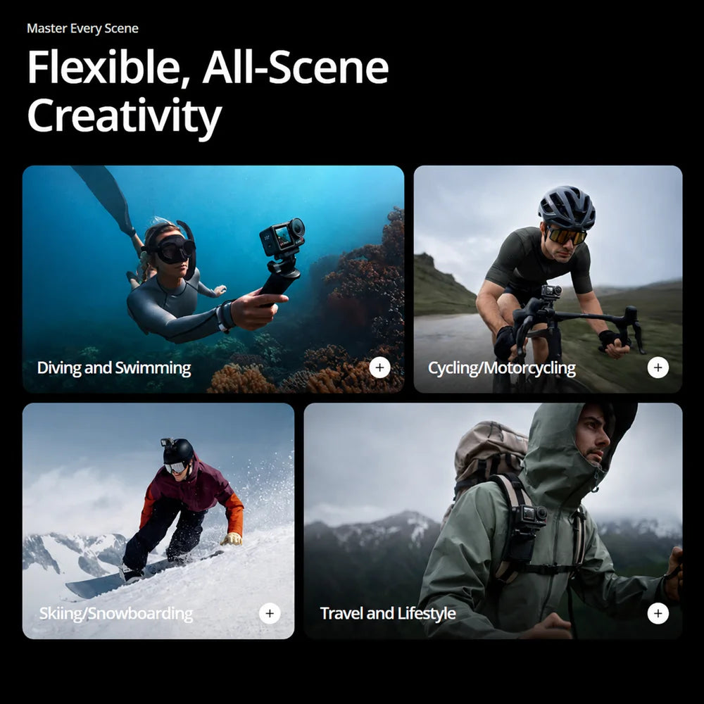 EU Stock DJI Osmo Action 5 Pro Camera 1/1.3" Sensor 4K 120FPS 40MP Dual OLED Touchscreen HorizonSteady Subject Tracking WiFi 6 Vlog Outdoor Sports Camera