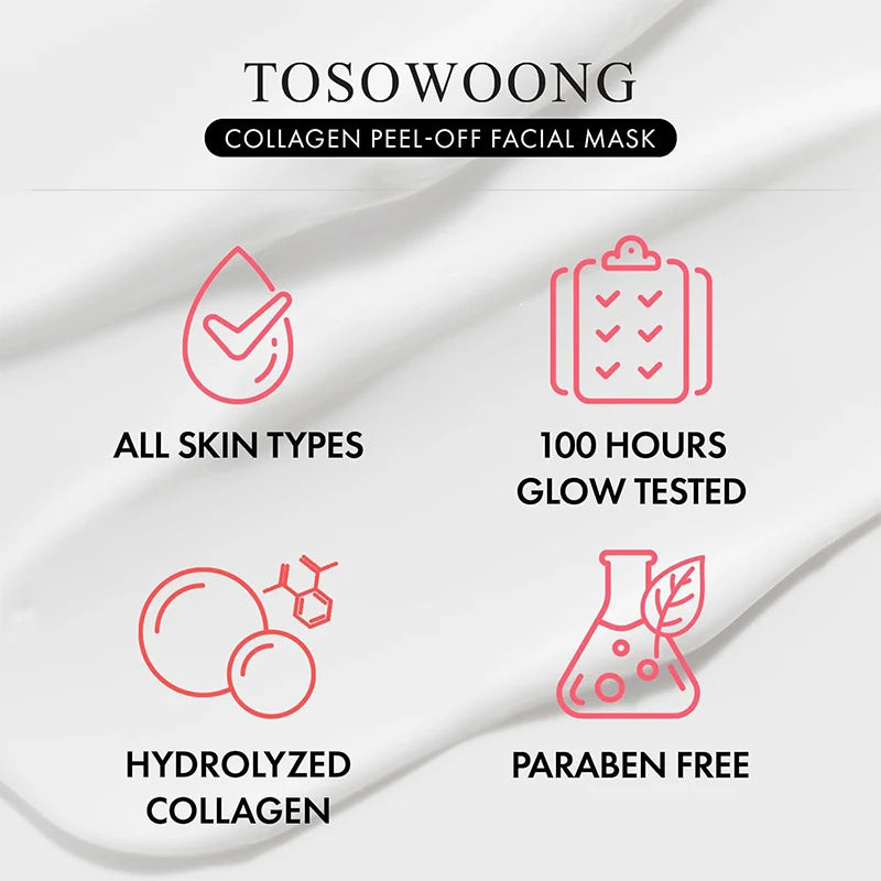 New Collagen Wrapping Mask Peel Off Facial Mask for ElasticityV Hydrating Glow Glass Skin Face Moisturizer Korean Skin Care 50ml