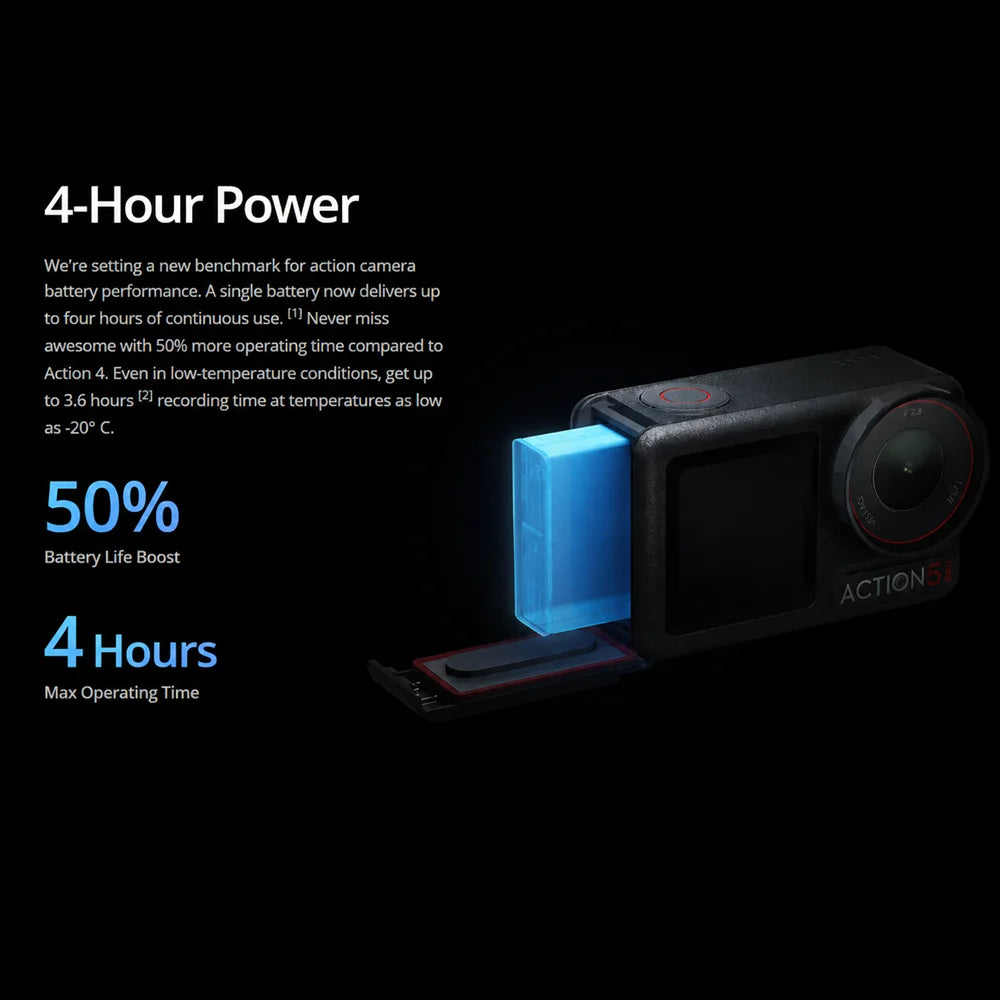 EU Stock DJI Osmo Action 5 Pro Camera 1/1.3" Sensor 4K 120FPS 40MP Dual OLED Touchscreen HorizonSteady Subject Tracking WiFi 6 Vlog Outdoor Sports Camera