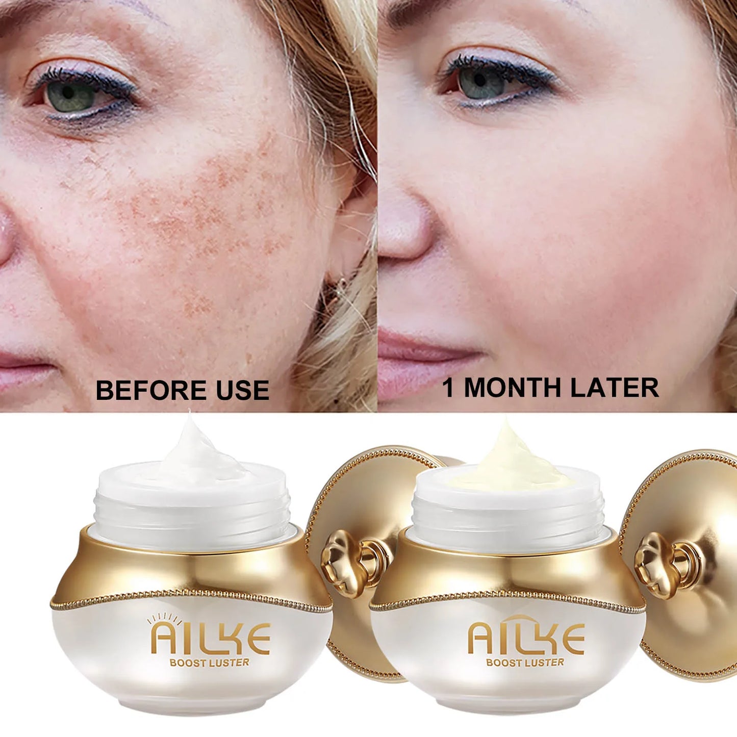 AILKE Women Whitening Face Care Set, Lightening, Reduce Dark Spots, Anti Wrinkles, For All Skin Types, Not Greasy, Easy Absorb