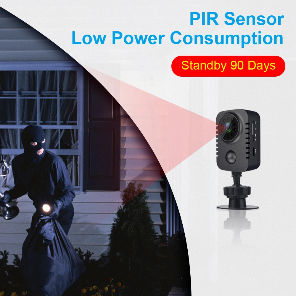 MD29 HD Mini Body Camera 1080P Security Pocket Cameras Motion Activated Small Nanny Cam for Cars Standby Espia Webcam 8H Working
