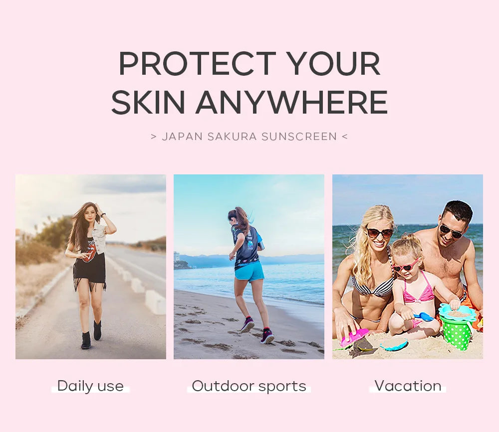 LAIKOU Sakura Sunscreen Cream SPF50+ UV Protection Face Body Refreshing Waterproof Moisturizing Concealer 30g ﻿