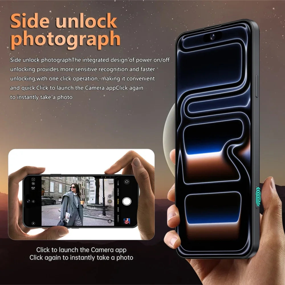 K-Touch New Ai iFone 17 Pro Maxi Smartphone Android 5G 7.3HD 22G+2TB Smart Mobile Phones 16+48MP Dual Sim 7800mAh Unlocked Cell Phone Global Version