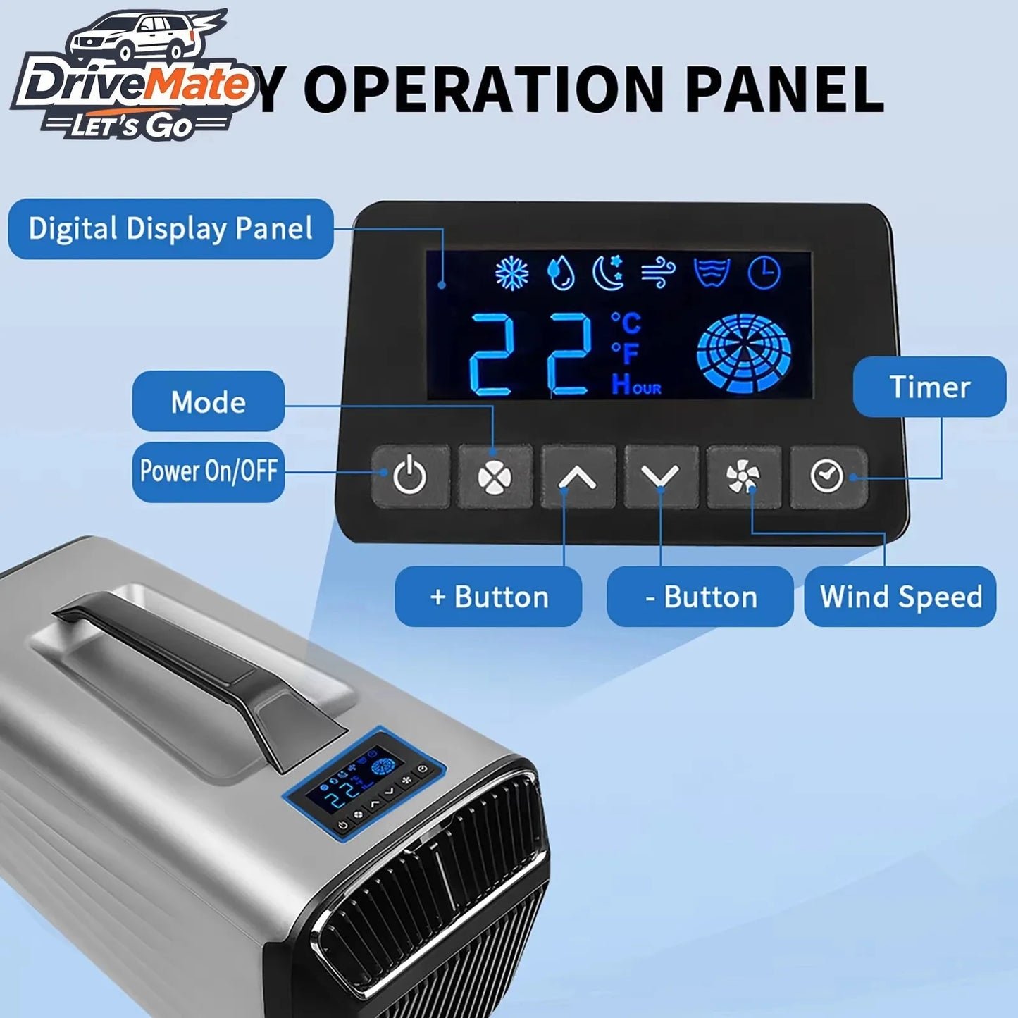 Hot Sale Portable Air Conditioner Mobile Air Conditioning for RV Tent Outdoors Truck Car CampingAC R290 5200Btu