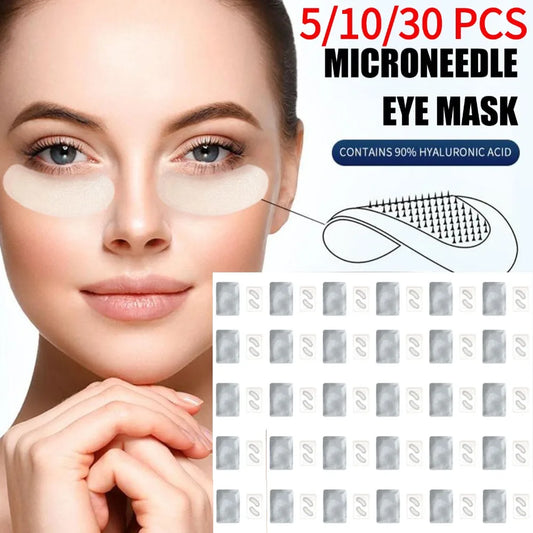 5/10/30PC Microneedle Eye Patches Mask Korean Skin Care Hyaluronic Acid for Anti Wrinkle Aging Dark Circle EyesMask Moisturizing