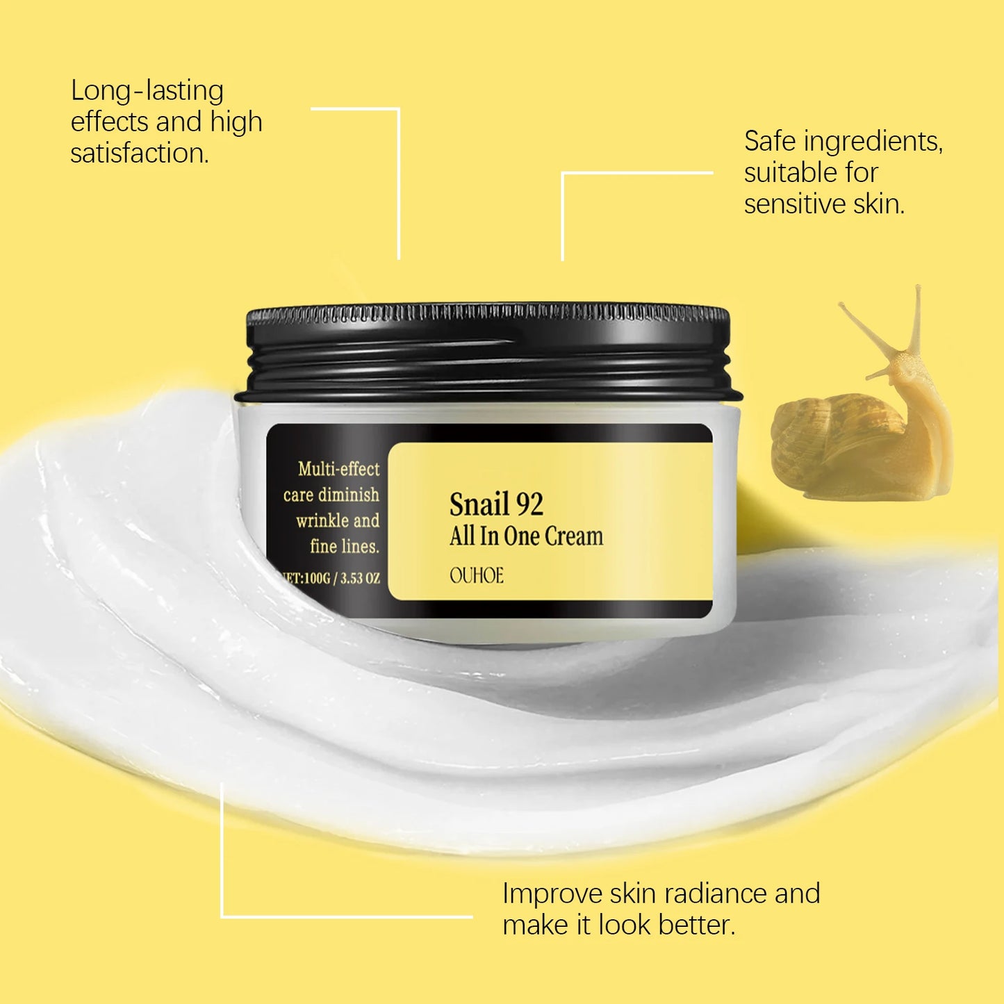Snail 92 Mucin Power Essence/Cleanser/Cream Moisturizing Smoothing Nourishing Korean Cosmetics Facial Skin Eye Care Product