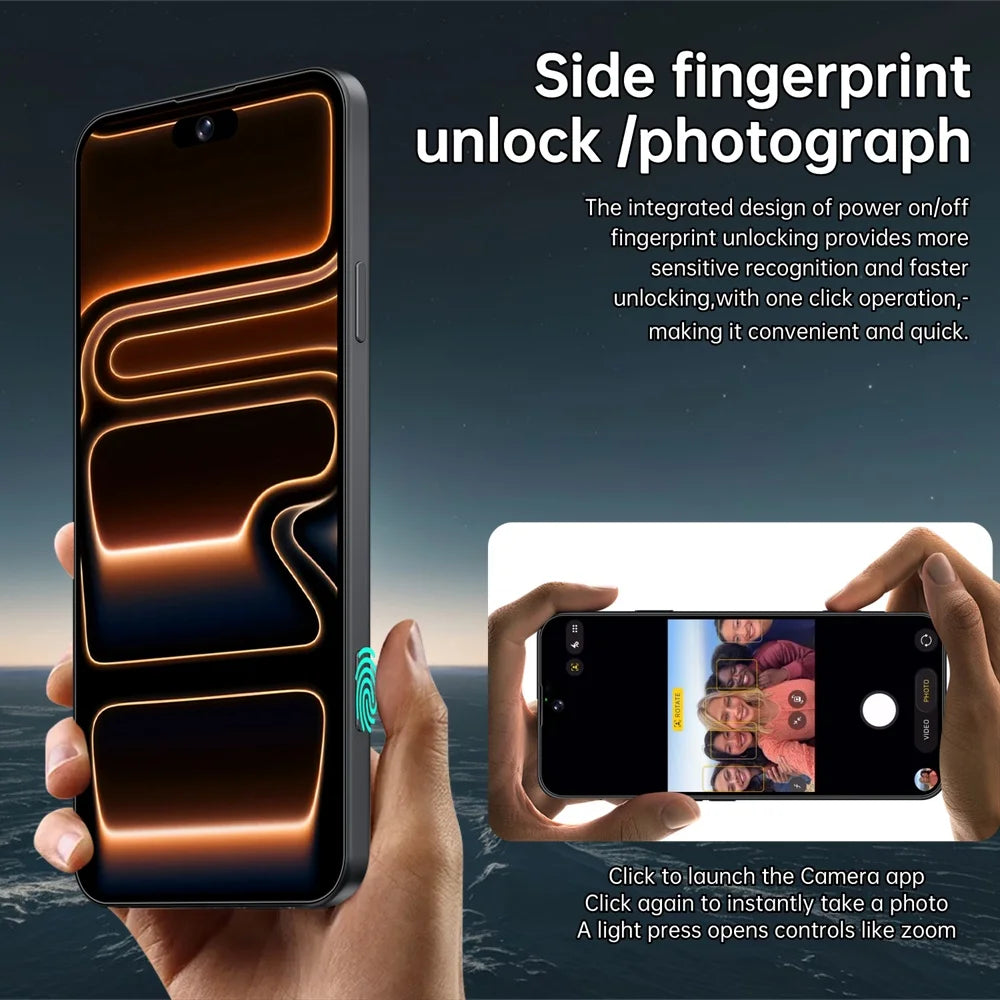 K-Touch New Ai iFone 17 Pro Maxi Smartphone Android 5G 7.3HD 22G+2TB Smart Mobile Phones 16+48MP Dual Sim 7800mAh Unlocked Cell Phone Global Version