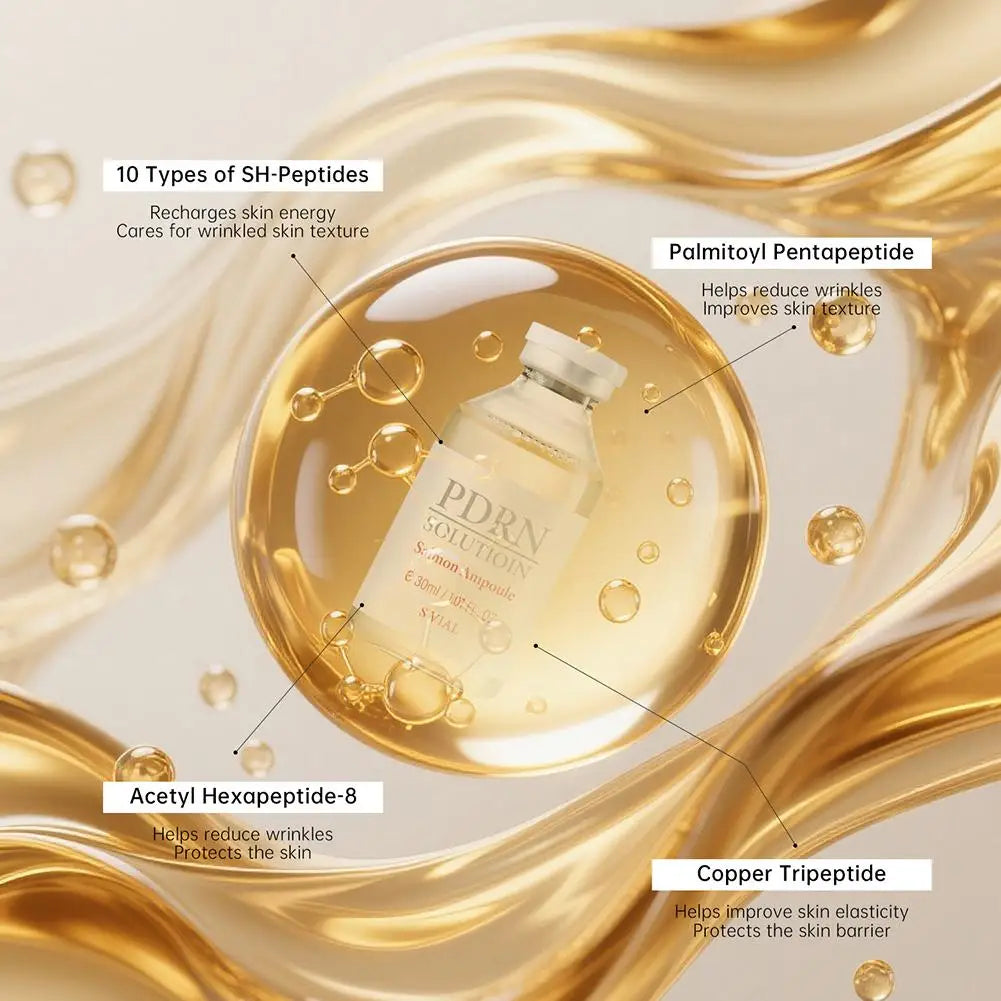 Korean﻿ PDRN Salmon DNA  Ampoule Fine Line Reducing & Skin Strengthening Serum Deep Repair Facial Glowing For All Skin Types