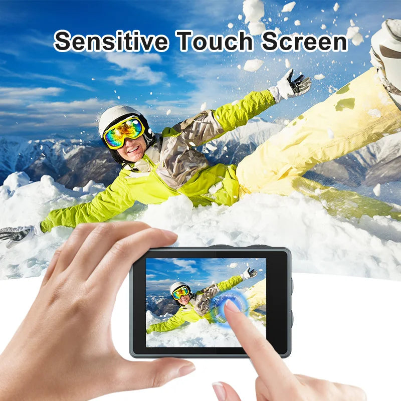5K Action Camera 4K60FPS 2.0 Inch Touch Screen WiFi 170° Wide Angle 30M Waterproof Bicycle Motorcycles Sports Cameras
