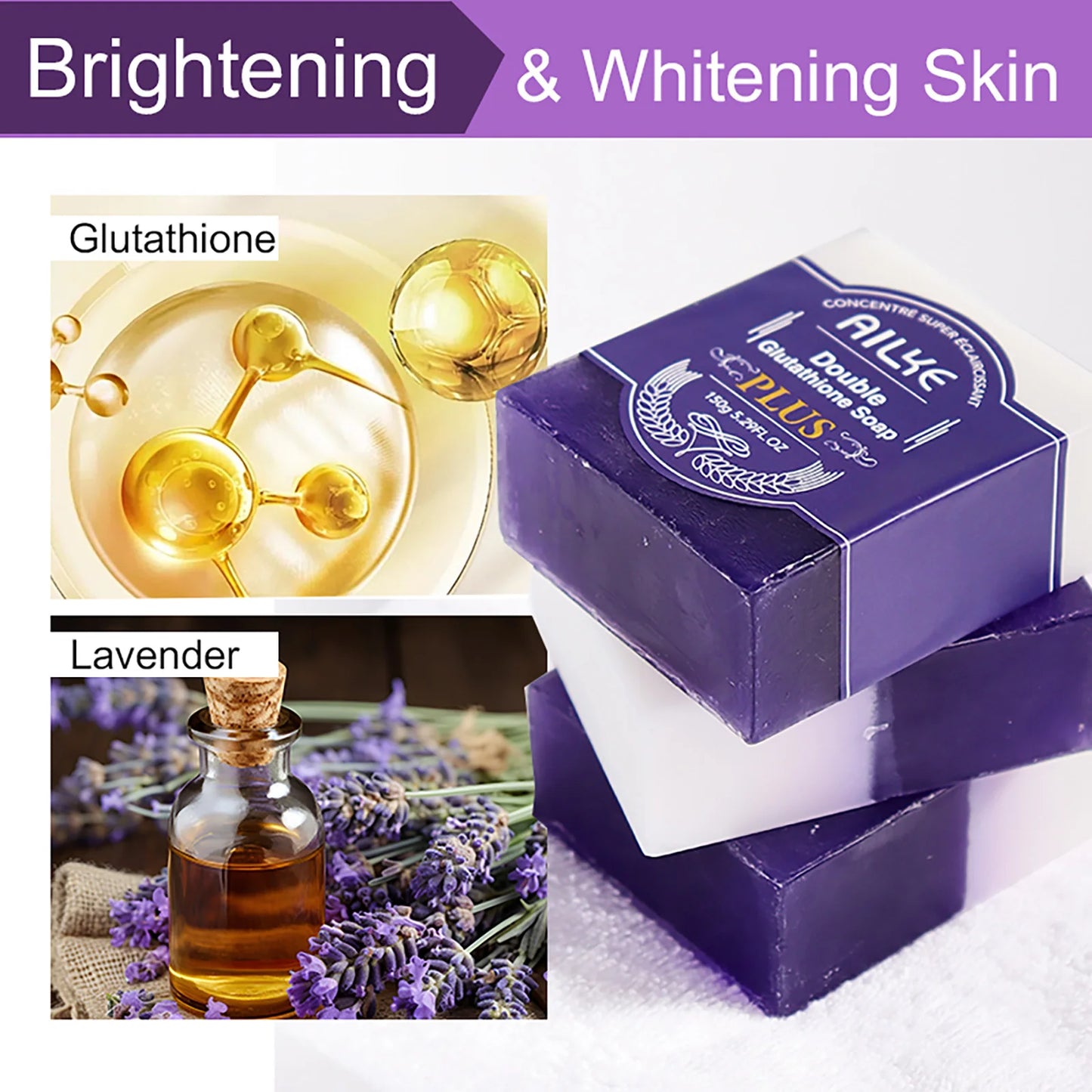 AILKE Glutathione PLUS Skin Care Set, Advanced Lightening Lotion, Moisturizes, Softens Skin, Skin Glowing Range for Men Women