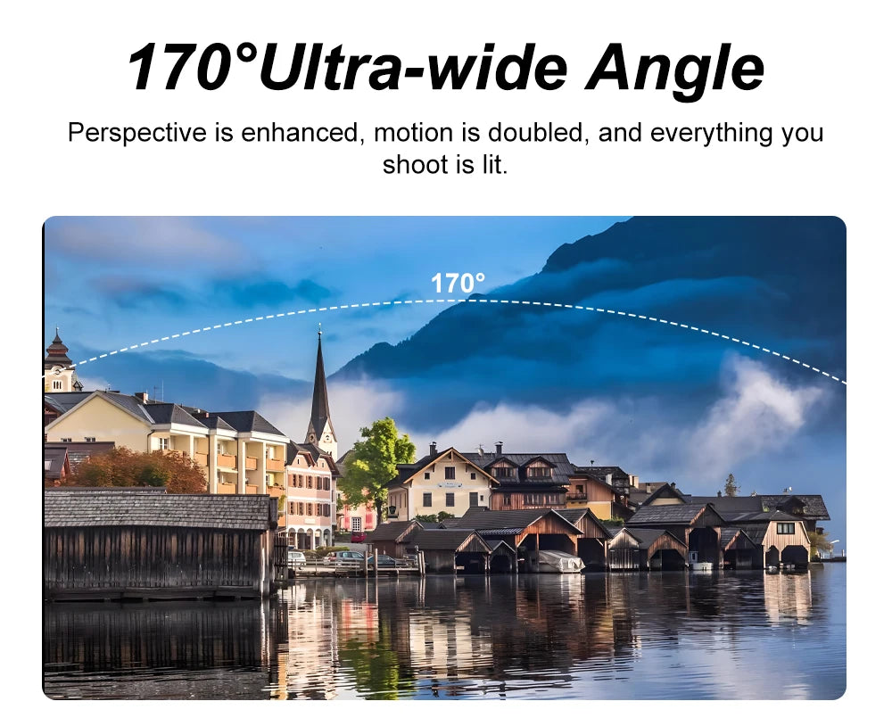 Ourlife 4K Action Camera Ultra HD 16MP WiFi 2.0 inch Screen 170D DVR Webcam Underwater 30M Helmet Video Recording Sport Camera