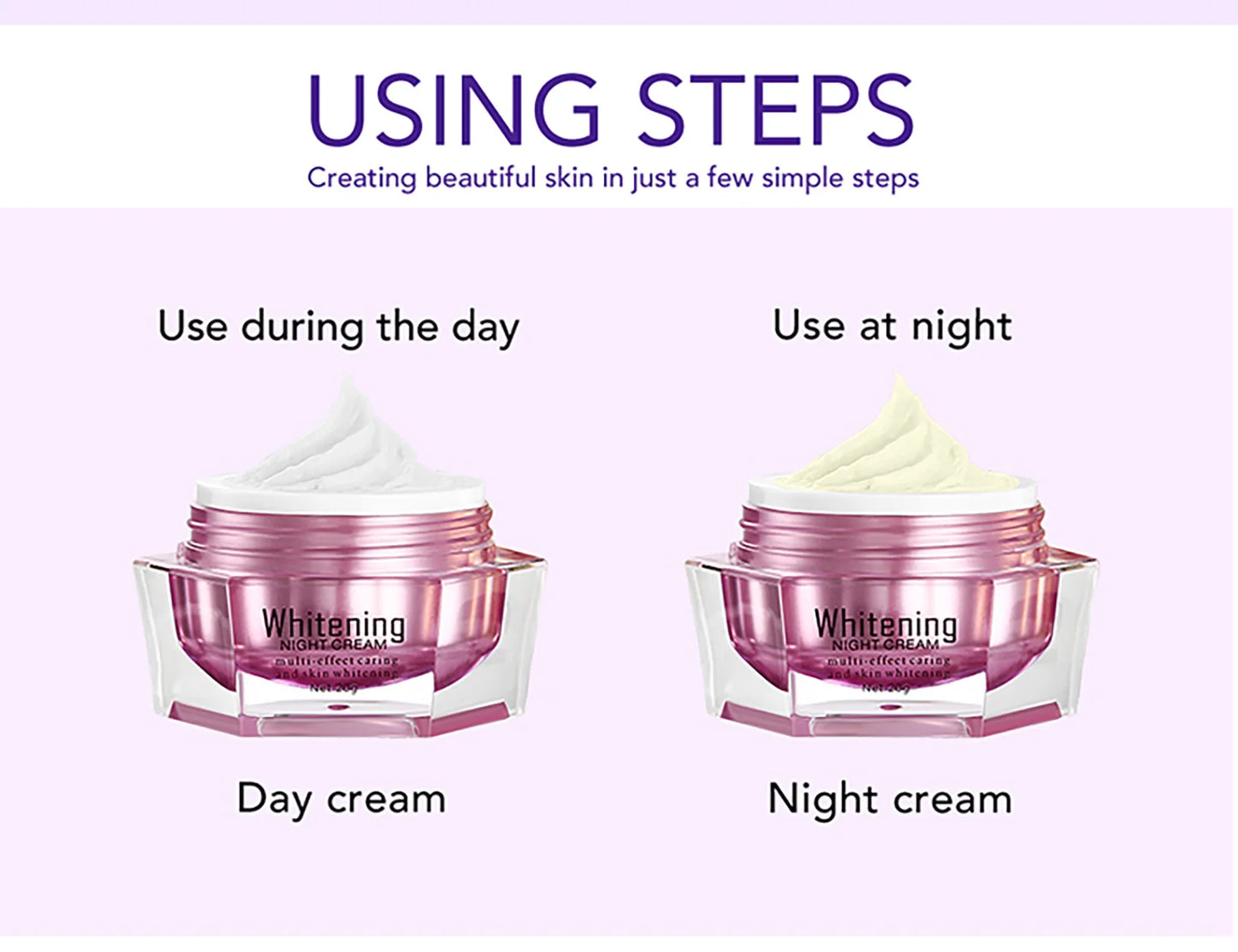 AILKE Whitening Anti-wrinkle Freckle Face Cream With Collagen Hyaluronic Acid Rose Skin Care Women Korean Facial Moisturizer Set