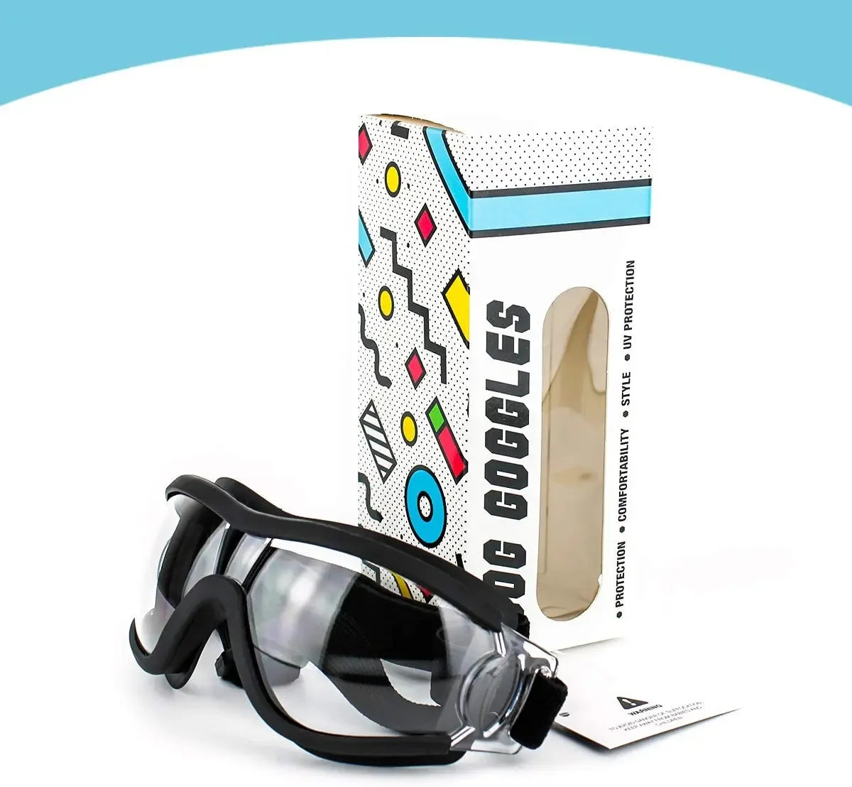 Dog Sunglasses Dog Goggles Adjustable Strap for Travel Skiing and Anti-Fog Snow Goggles Pet Goggles for Medium and Large Dogs