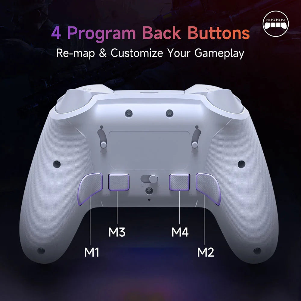 EasySMX X20 Wireless Controller 2.4G/Bluetooth Gamepad for PC, Switch, Android/iOS, RGB Lights, Macro Programming & Gyro Mapping