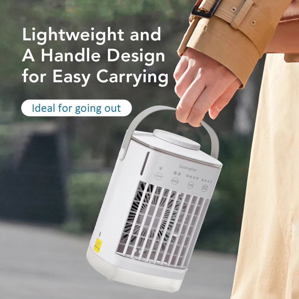 Portable Cold Air Conditioner Evaporative Air Cooler Mini Usb Table Fan Desktop Air Conditioning Fan Humidifier for Home Room