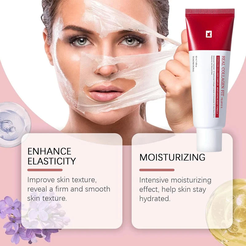 New Collagen Wrapping Mask Peel Off Facial Mask for ElasticityV Hydrating Glow Glass Skin Face Moisturizer Korean Skin Care 50ml