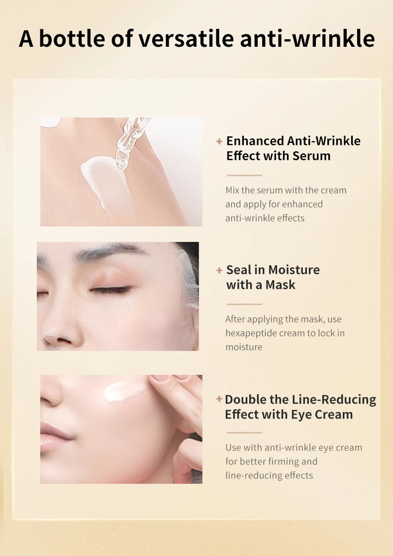 FONCE Hexapeptide Moisturizing firmingCream Lift Anti-Wrinkle Lady Cream Collagen hyaluronic acid Face cream skin care cosmetics