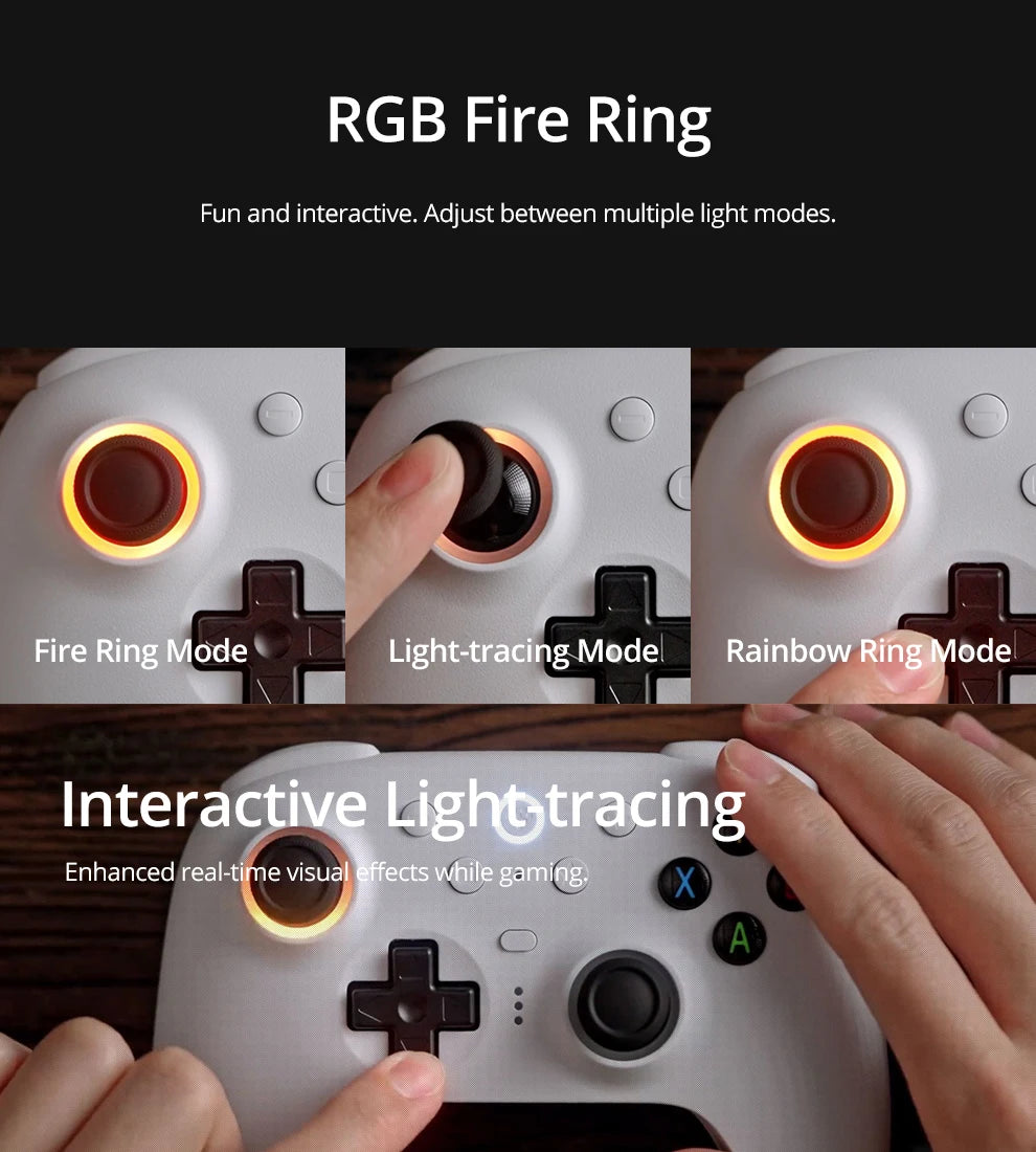 8BitDo Ultimate 2 Wireless Gaming Controller for PC / Android with TMR Joysticks, Switchable Triggers, Motion Control, 8Speed