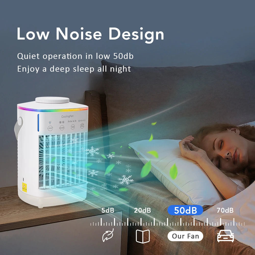Portable Cold Air Conditioner Evaporative Air Cooler Mini Usb Table Fan Desktop Air Conditioning Fan Humidifier for Home Room