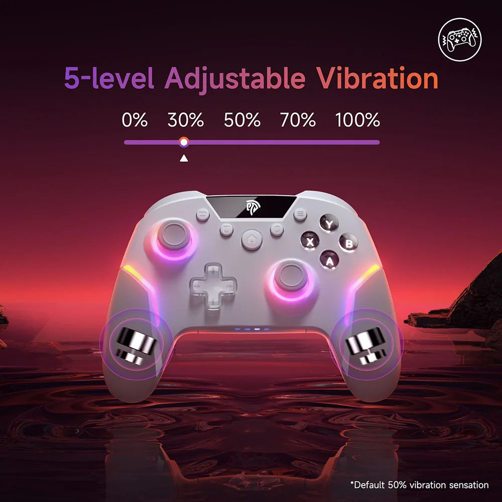 EasySMX X20 Wireless Controller 2.4G/Bluetooth Gamepad for PC, Switch, Android/iOS, RGB Lights, Macro Programming & Gyro Mapping