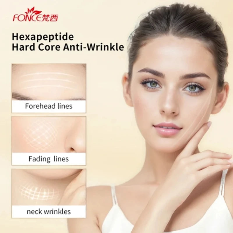 FONCE Hexapeptide Moisturizing firmingCream Lift Anti-Wrinkle Lady Cream Collagen hyaluronic acid Face cream skin care cosmetics