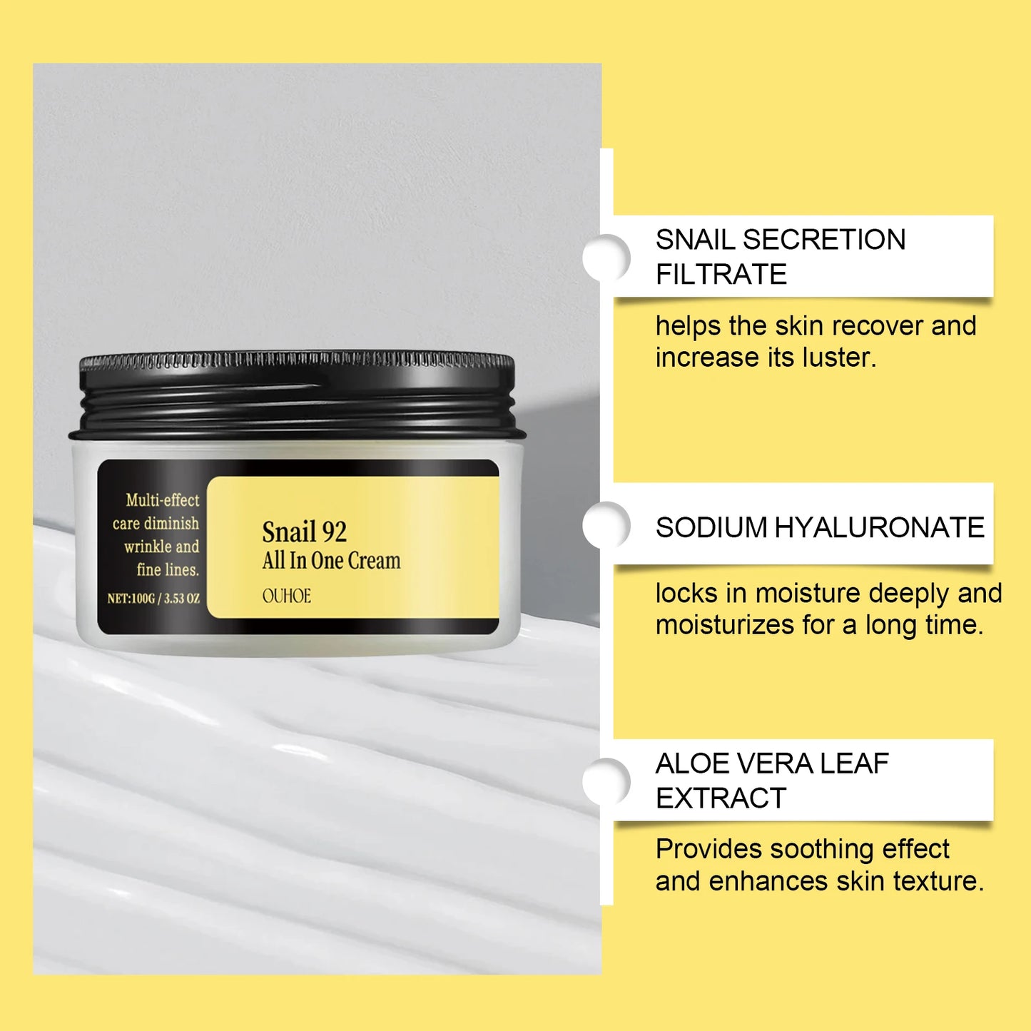 Snail 92 Mucin Power Essence/Cleanser/Cream Moisturizing Smoothing Nourishing Korean Cosmetics Facial Skin Eye Care Product