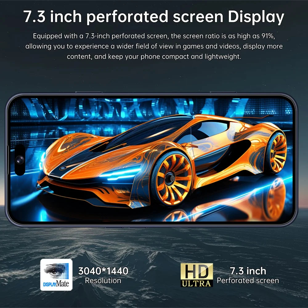 K-Touch New Ai iFone 17 Pro Maxi Smartphone Android 5G 7.3HD 22G+2TB Smart Mobile Phones 16+48MP Dual Sim 7800mAh Unlocked Cell Phone Global Version