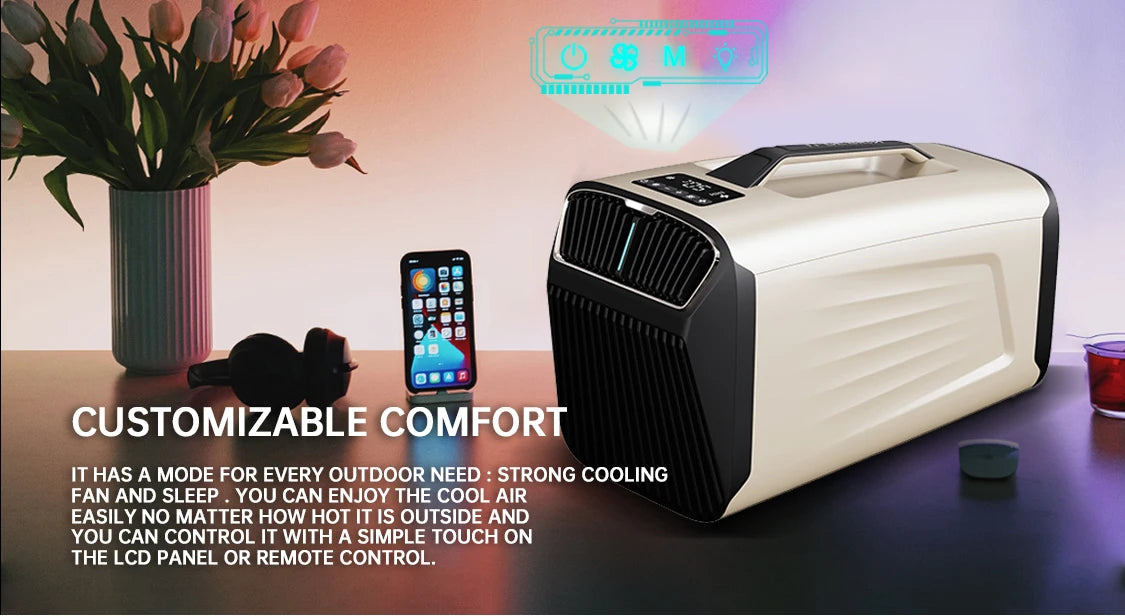 Hot Sale Portable Air Conditioner Mobile Air Conditioning for RV Tent Outdoors Truck Car CampingAC R290 5200Btu