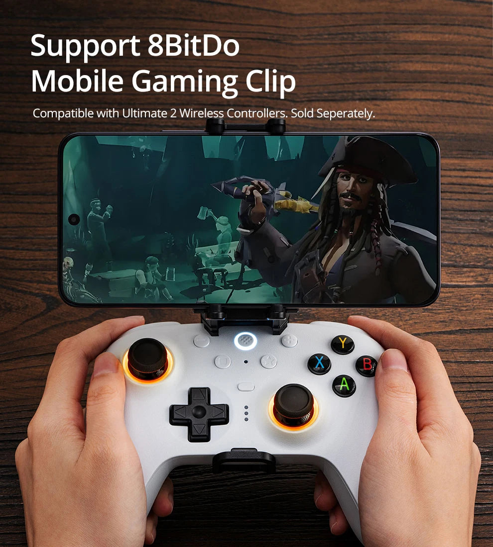 8BitDo Ultimate 2 Wireless Gaming Controller for PC / Android with TMR Joysticks, Switchable Triggers, Motion Control, 8Speed