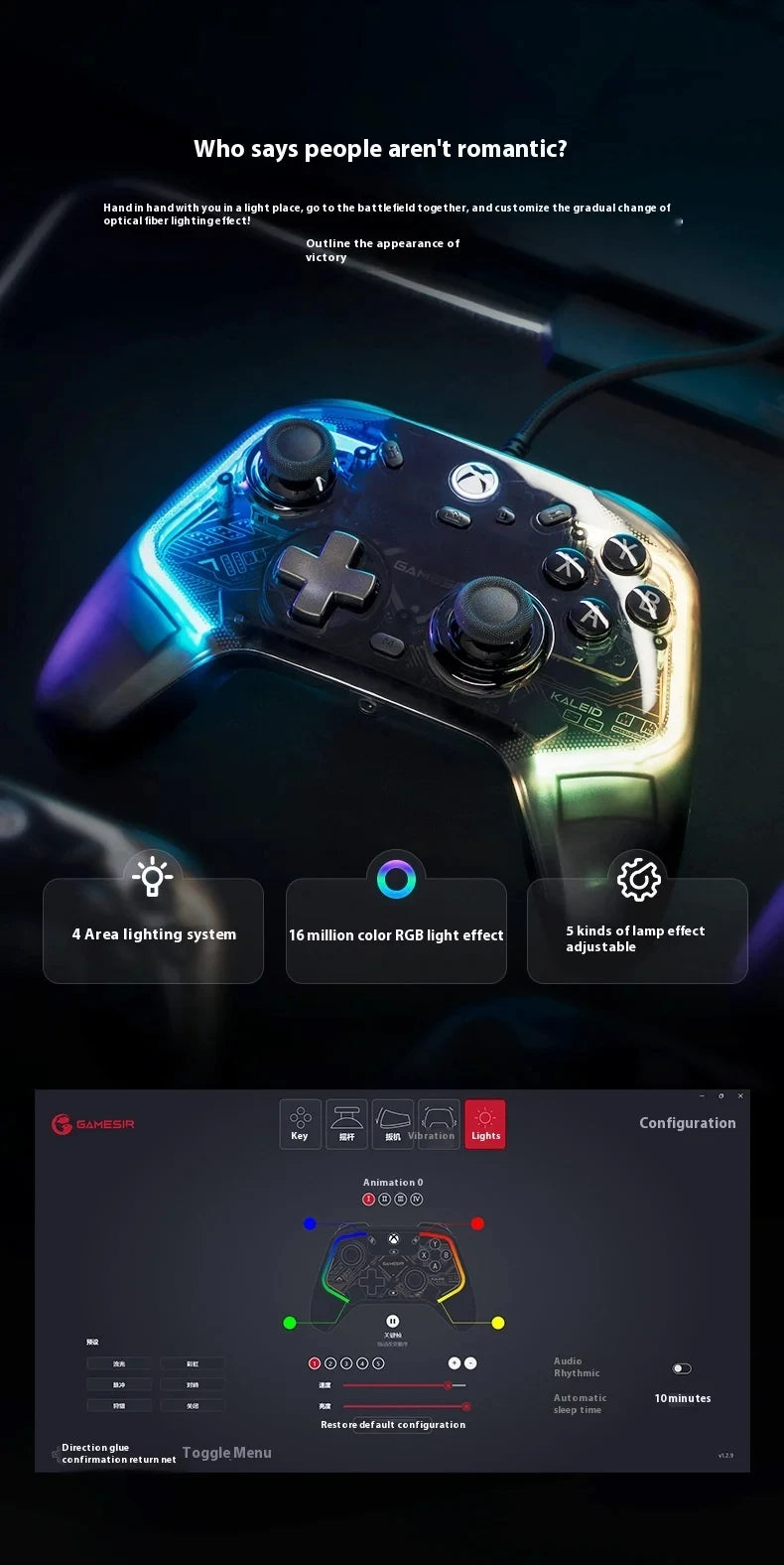 Kaleid Flux Xbox Gaming Controller Wired Gamepad with Hall Effect for Xbox Series S Xbox Series X Xbox One PC Steam