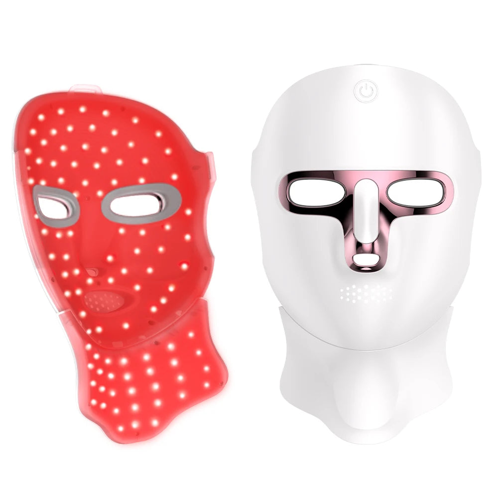 7 Colors LED Face Neck Mask Rechargeable LED Photon Beauty Mask Machine Facial Lifting Skin Care Tool