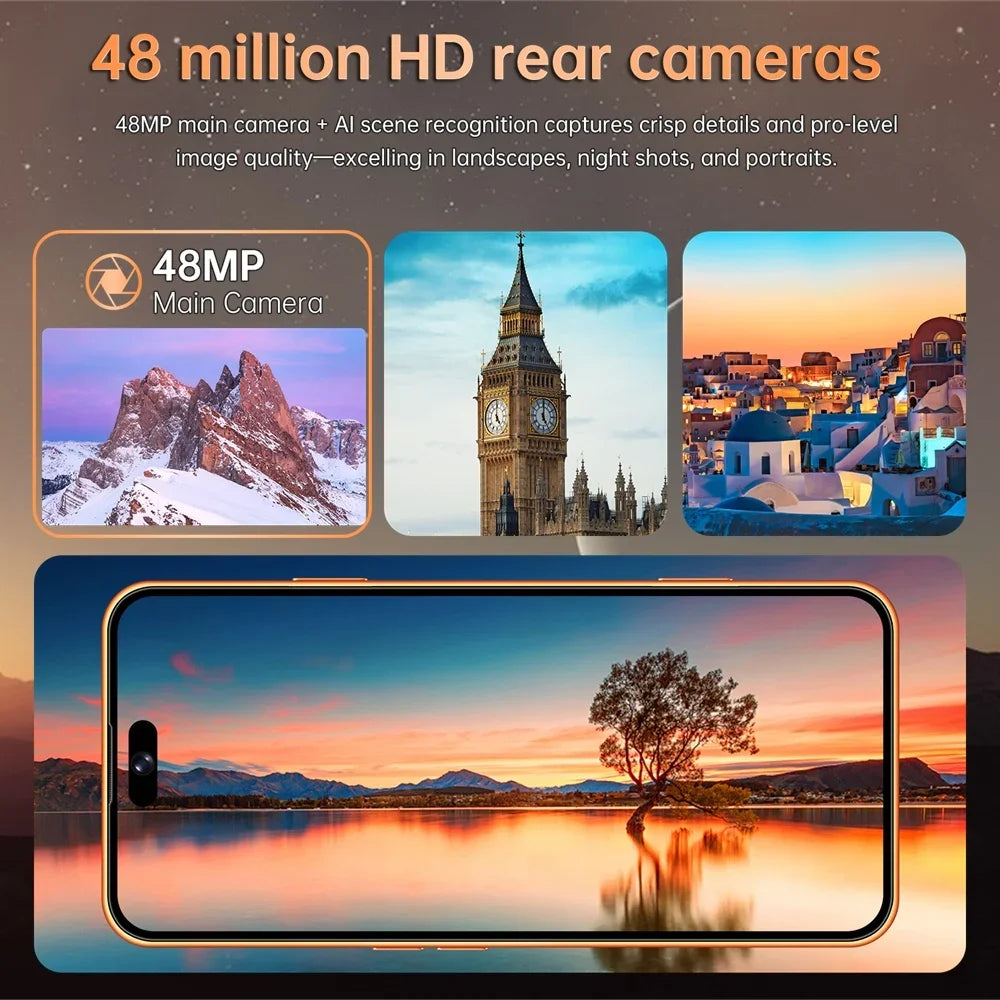 K-Touch New Ai iFone 17 Pro Maxi Smartphone Android 5G 7.3HD 22G+2TB Smart Mobile Phones 16+48MP Dual Sim 7800mAh Unlocked Cell Phone Global Version