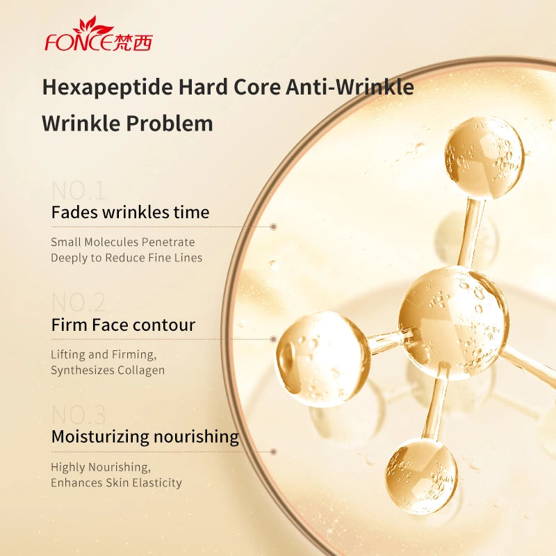 FONCE Hexapeptide Moisturizing firmingCream Lift Anti-Wrinkle Lady Cream Collagen hyaluronic acid Face cream skin care cosmetics