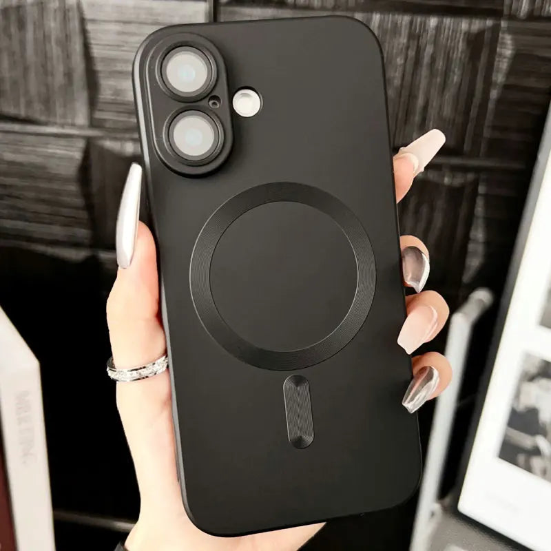 For Magsafe Magnetic Wireless Charge Case for iPhone 17 16 15 14 13 12 11 Pro Max Plus Soft Silicone Glass Lens Protection Cover