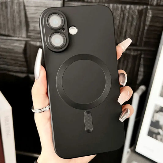 For Magsafe Magnetic Wireless Charge Case for iPhone 17 16 15 14 13 12 11 Pro Max Plus Soft Silicone Glass Lens Protection Cover