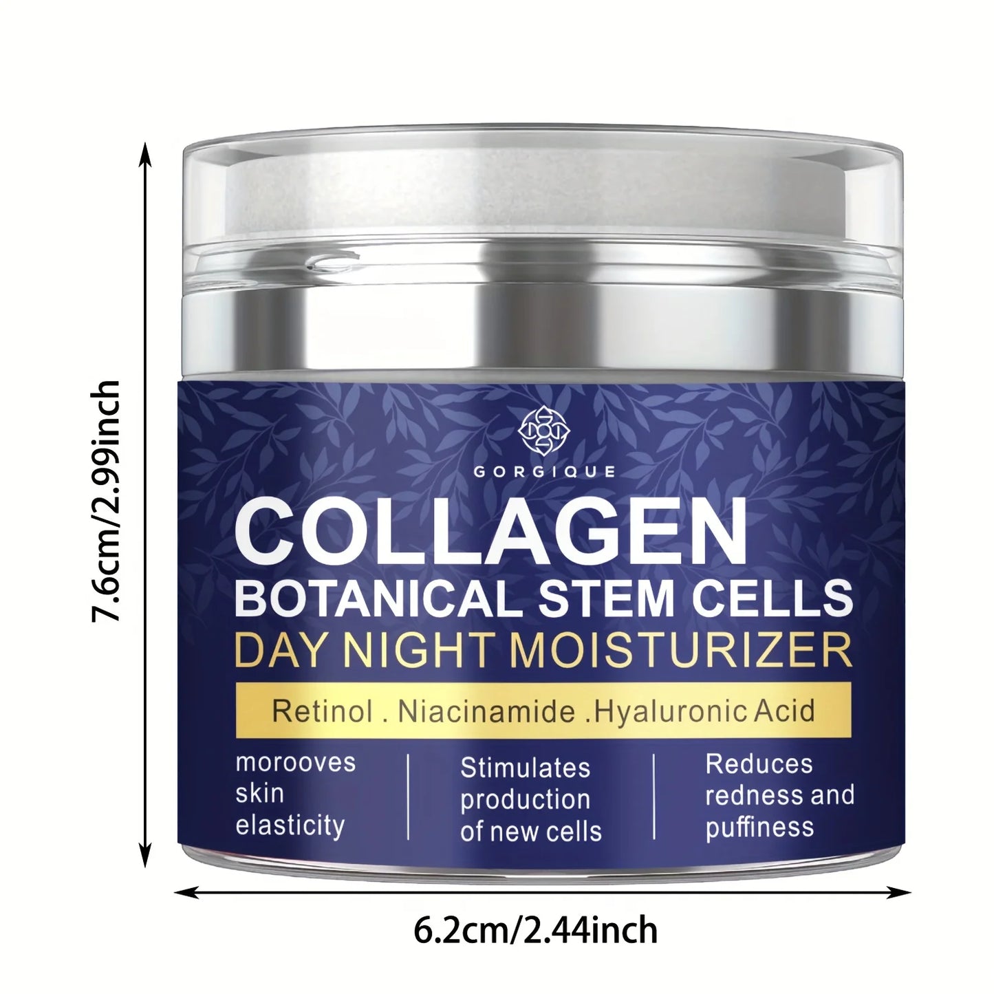 Niacinamide Hyaluronic Acid Collagen Face Cream with Airless Pump Collagen Botanical Stem Cells Cream for Skin with Retinol