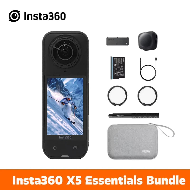 Insta360 action camera X5 New 8K 30fps Interchangeable lens Triple chip upper low light minutes autonomy Insta X5
