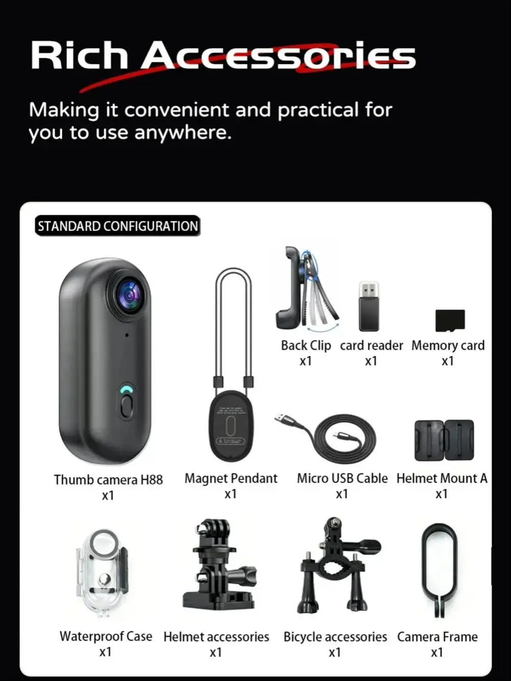 POV Magnetic Sports Camera 4K 30M Waterproof 2.4G Wireless WiFi Motorcycle Mini Small Action Body Video Vlog Cameras Helmet Bike