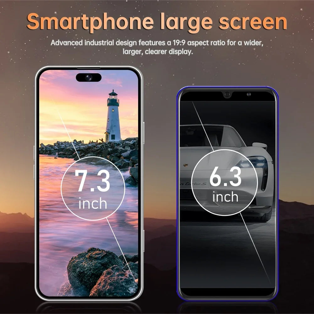 K-Touch New Ai iFone 17 Pro Maxi Smartphone Android 5G 7.3HD 22G+2TB Smart Mobile Phones 16+48MP Dual Sim 7800mAh Unlocked Cell Phone Global Version