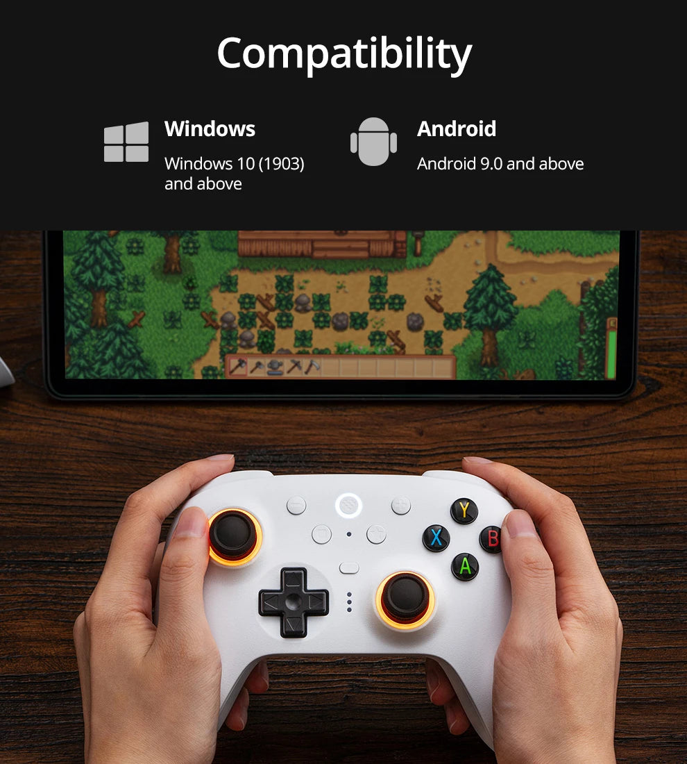 8BitDo Ultimate 2 Wireless Gaming Controller for PC / Android with TMR Joysticks, Switchable Triggers, Motion Control, 8Speed