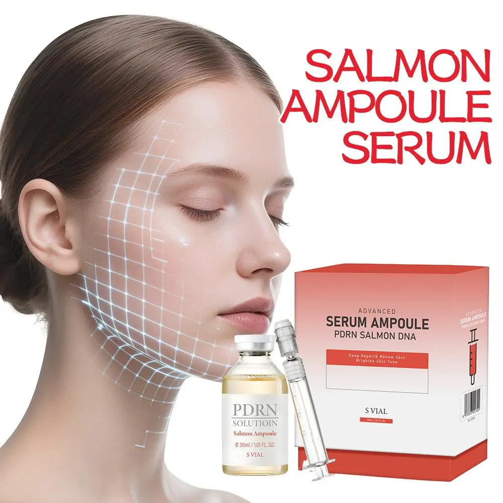 Korean﻿ PDRN Salmon DNA  Ampoule Fine Line Reducing & Skin Strengthening Serum Deep Repair Facial Glowing For All Skin Types