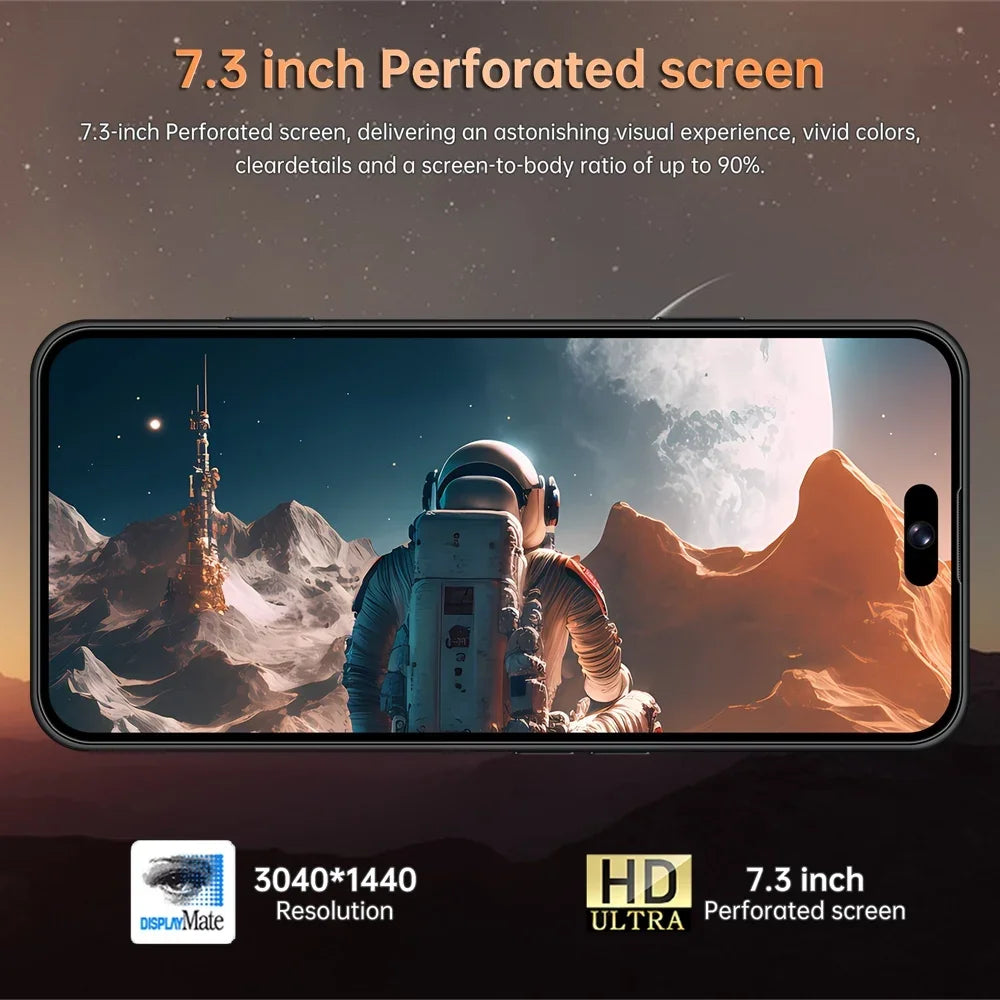 K-Touch New Ai iFone 17 Pro Maxi Smartphone Android 5G 7.3HD 22G+2TB Smart Mobile Phones 16+48MP Dual Sim 7800mAh Unlocked Cell Phone Global Version